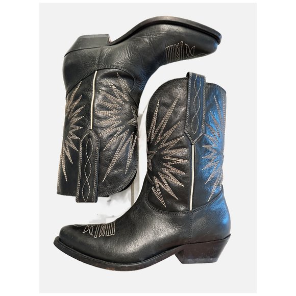 GOLDEN GOOSE Black Wish Star boots Sz 7 - Picture 5 of 9